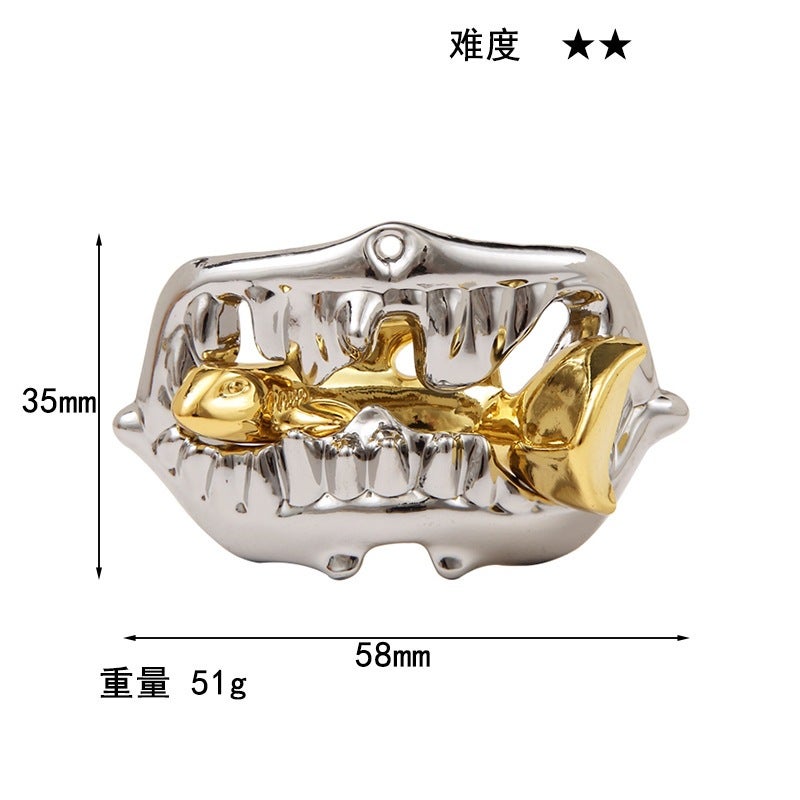 Puzzle Zinc Alloy Unlock Kong Ming Lock Magic Alloy Educational Toys Nine-Chain Intelligence Unlock Buckle Full Set - Image 1